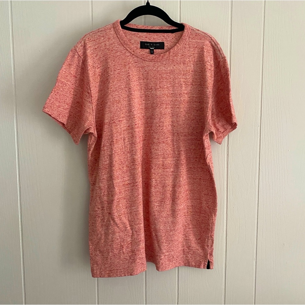 Rag & Bone Classic Slub Cotton-Jersey T-Shirt - Pink Large